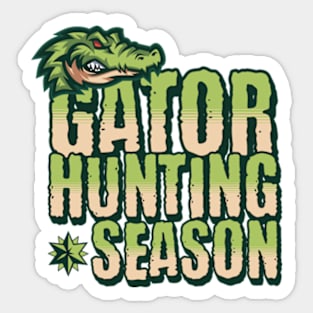 Gator Hunting Season Sticker